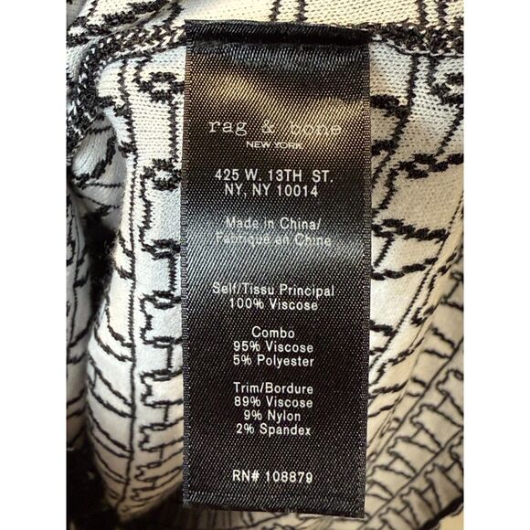 Rag & Bone Women's W272647XG Size L Black Gwen Short-Sleeve Sweater Dress NWT - Picture 9 of 9